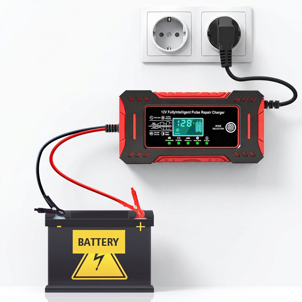 12-V-Autobatterie-Ladegerรคt 6A mit Reparaturfunktion โ Fรผr Autos, Generatoren, Boote & mehr