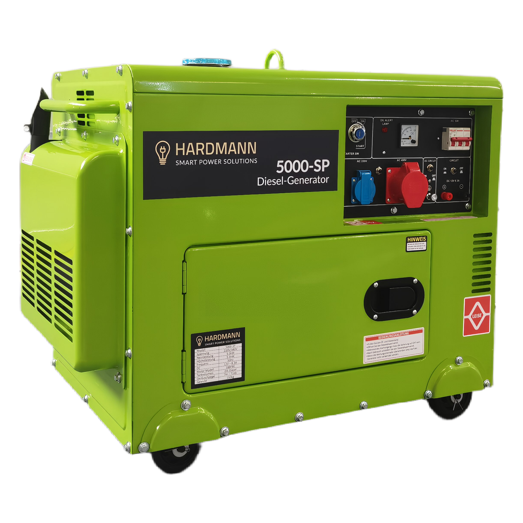Hardmann 5000-SP Diesel-Stromerzeuger/Generator - 230/400V - 5KVA – Bild 2